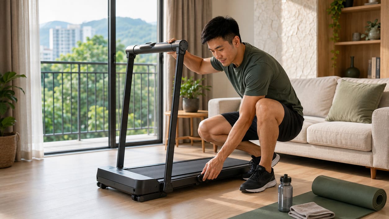Kelvin Chia considering equipment for an active home routine