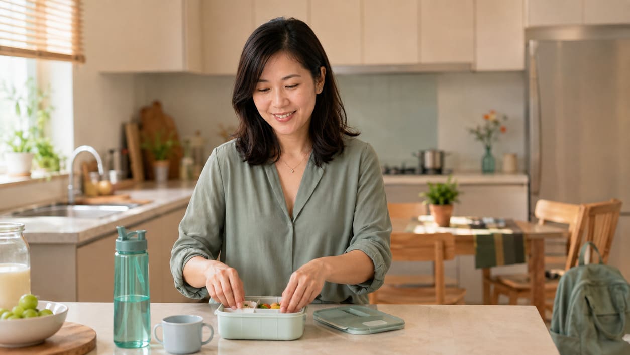 Mei Ling Tan considering household products for family routines
